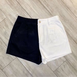 Black and White Shorts